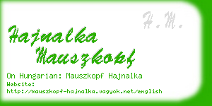 hajnalka mauszkopf business card